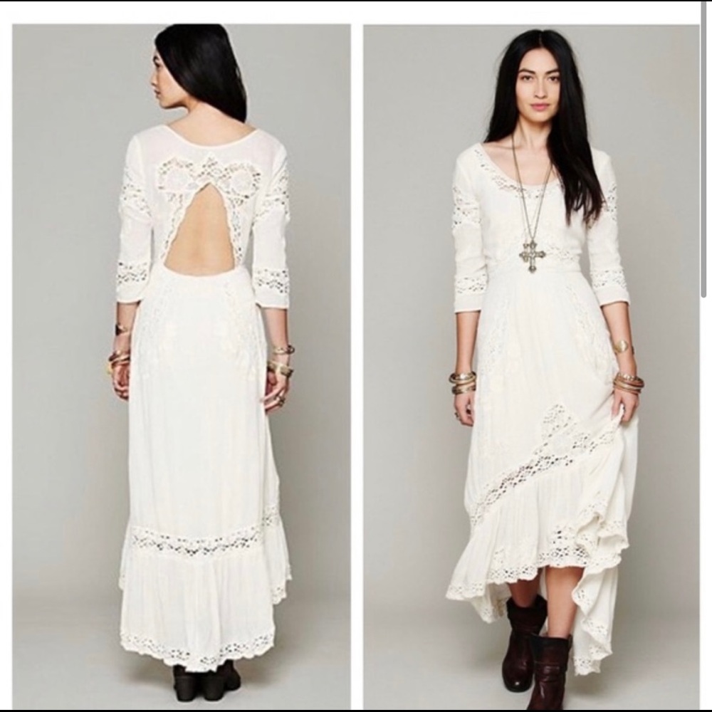 Free People Mexican Wedding dress in white